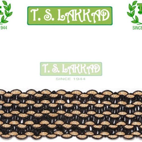 Dual Tone Textured Crochet Border Lace Trim