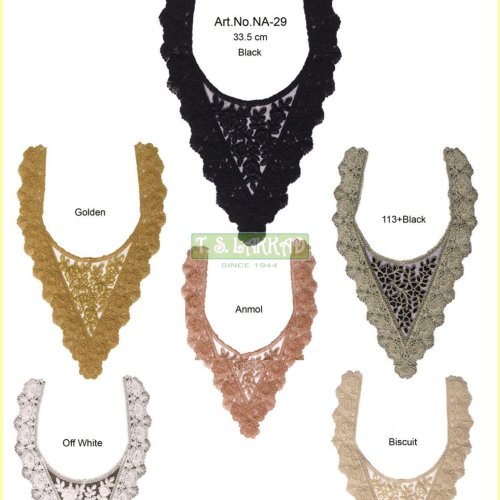 Elegant Floral Lace Designer Neckline Patch