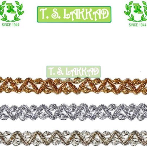 Fine Metallic Zigzag Loop Lace Trim Fine Metallic Zigzag Loop Lace Trim