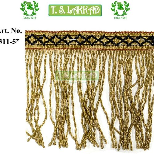 Golden &AMP; Black Fringe Lace Trim
