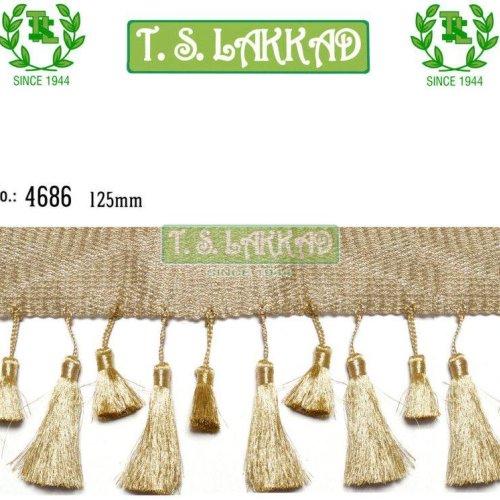 Golden Tassel Border Fringe Trim