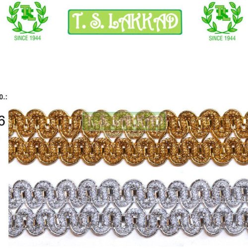 Interlock Loop Metallic Designer Lace Trim