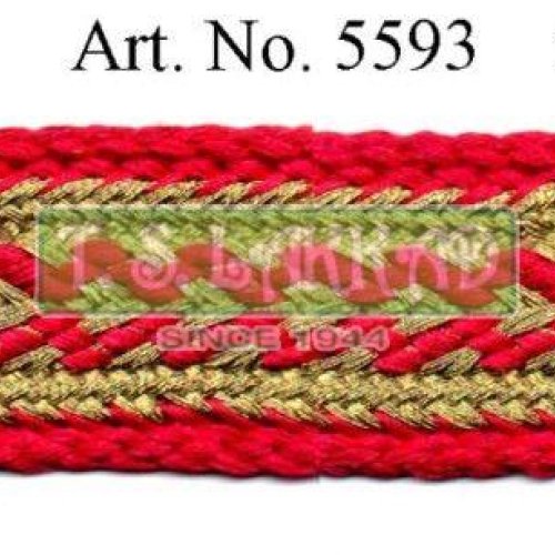 Interwoven Golden Pattern Braided Border Trim