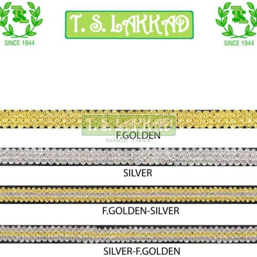 Metallic Loop Pattern Decorative Lace Trim