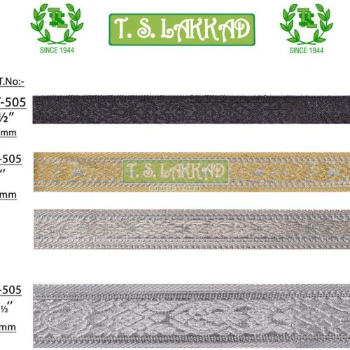 Metallic Woven Floral Border Lace Trim