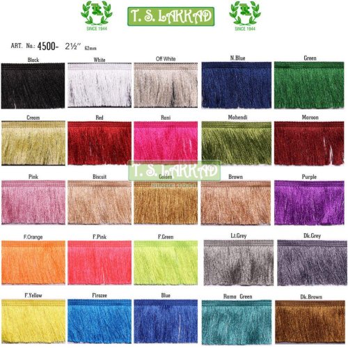 Multi Color Brush Fringe Lace Trim