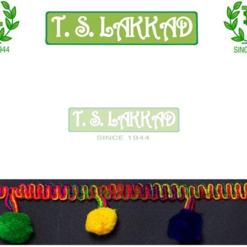 Multicolor POM POM Hanging Decorative Lace Trim