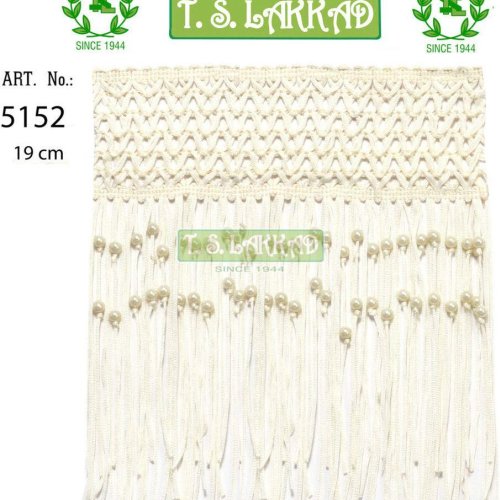 Pearl Beaded Fringe Macrame Lace Trim
