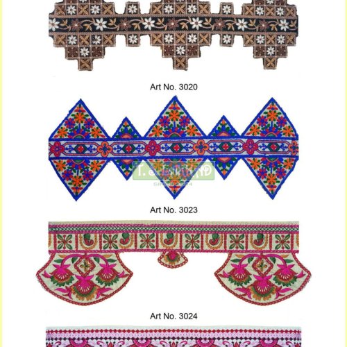 Premium Designer Multicolor Embroidery Border Lace