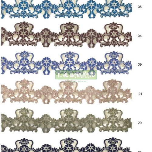 Royal Floral Cutwork Embroidery Lace Border Trim