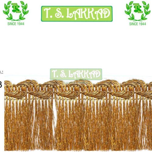 Royal Loop Pattern Metallic Fringe Lace Trim Royal Loop Pattern Metallic Fringe Lace Trim