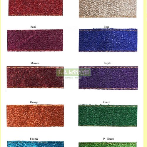 Shimmer Finish Metallic Ribbon Lace Trim