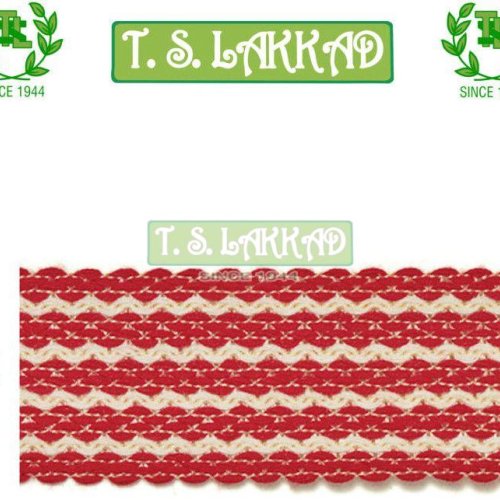 Striped Knit Pattern Decorative Lace Trim
