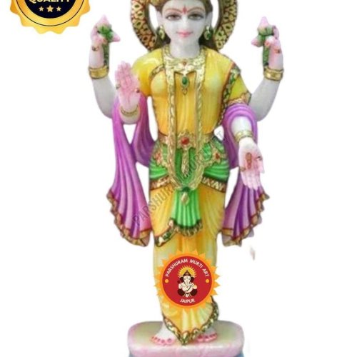 Hand Carved Marble Laxmi Mata Murti