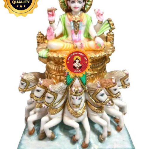 Marble Surya Bhagwan Murti