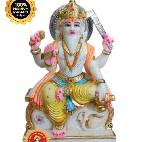 Marble Vishvkarma Murti