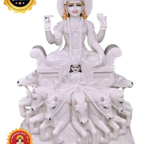 Marble White Suryadev Murti