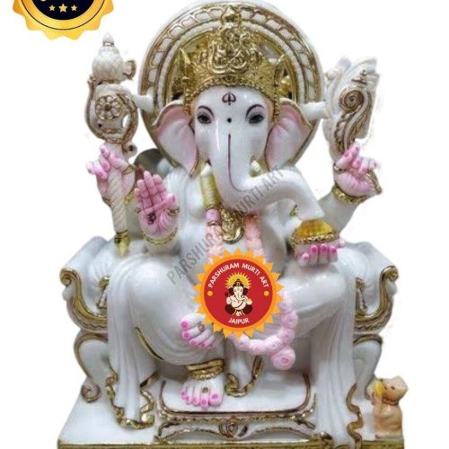 White Marble Ganesh Murti