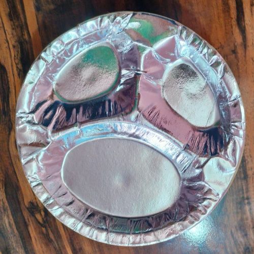 Three Compartment Silver Paper Plates