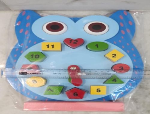 Owl Shape Clock Wooden Educational Toy