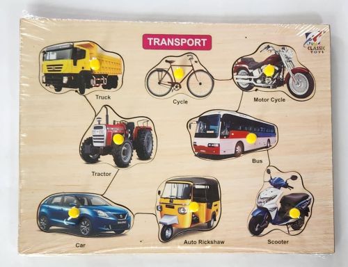 Wooden Transport Knob Puzzle
