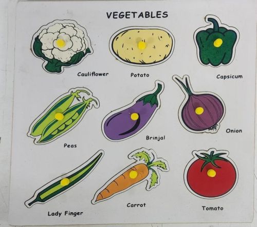 Wooden Vegetables Image Puzzles