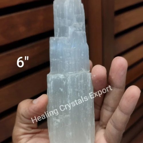 6 Inch White Selenite Crystal Tower