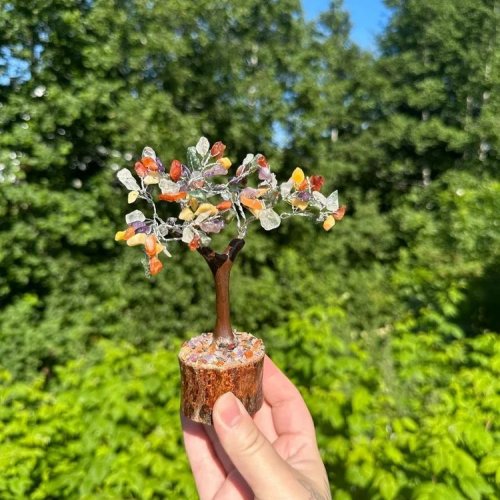 7 Chakra Mini Crystal Decor Tree