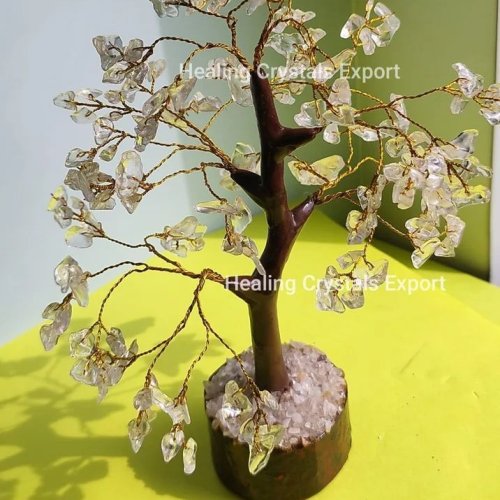 Clear Quartz Chip Crystal Decor Tree