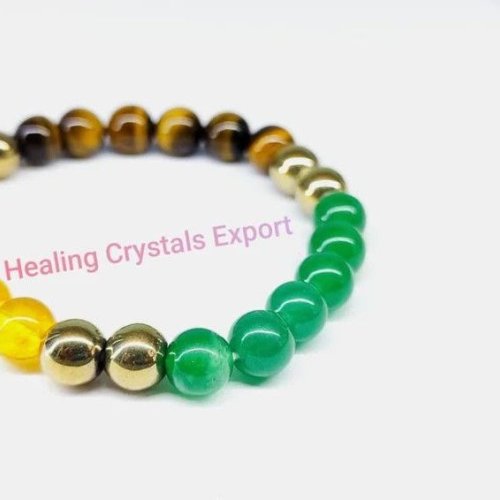 Money Magnet Multicolor Beaded Stretch Bracelet