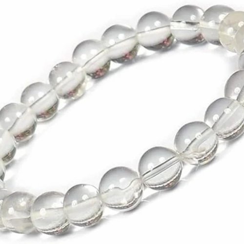 Natural Clear Quartz Crystal Stretchable Bracelet