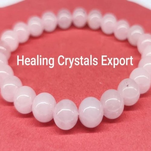 Natural Rose Quartz Beaded Stretchable Bracelet