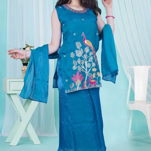 Ladies Kurti Palazzo Set