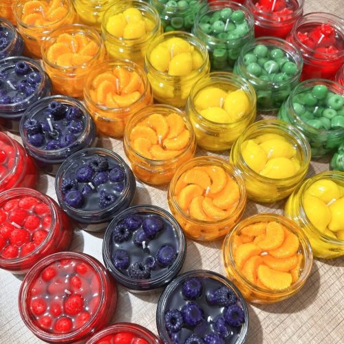 Assorted Fruit Jar Dessert Luxury Scented Candle