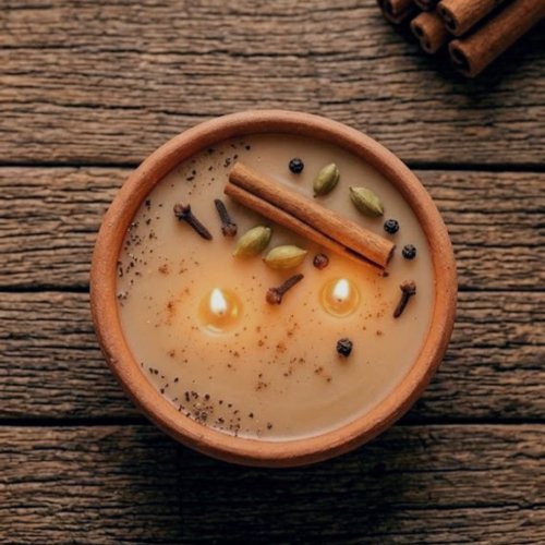 Handcrafted Terracotta Bowl Spiced Scented Candle