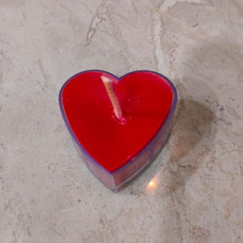 Heart Shape Scented Poly Tealight Candle
