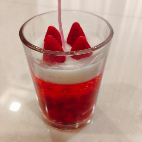 Strawberry Glass Decorative Scented Candle