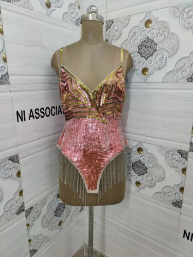 Star Tassel Sequin Bodysuit