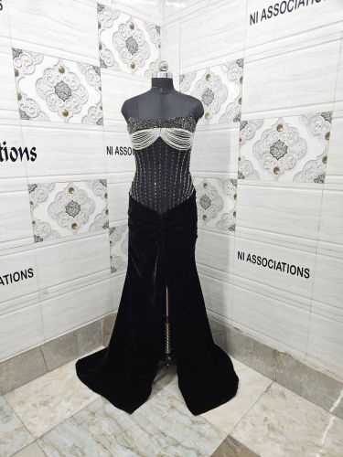 Black Velvet Corset Dress