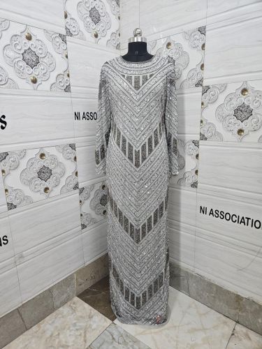 Grey Embellished Maxi Dress