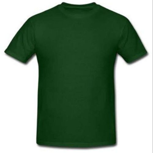 Mens Dark Green Round Neck T-Shirts
