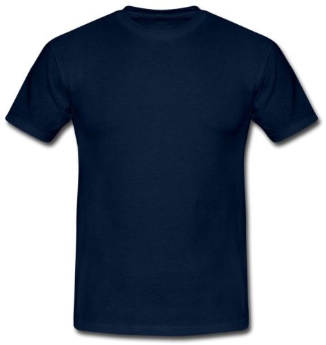Mens Navy Blue Round Neck T-Shirts