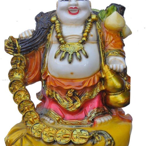 Laughing Buddha Wealth Coins Prosperity Idol
