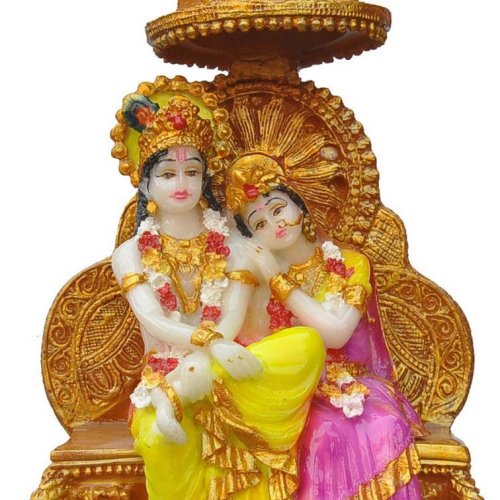 Radha Krishna Royal Seat Idol