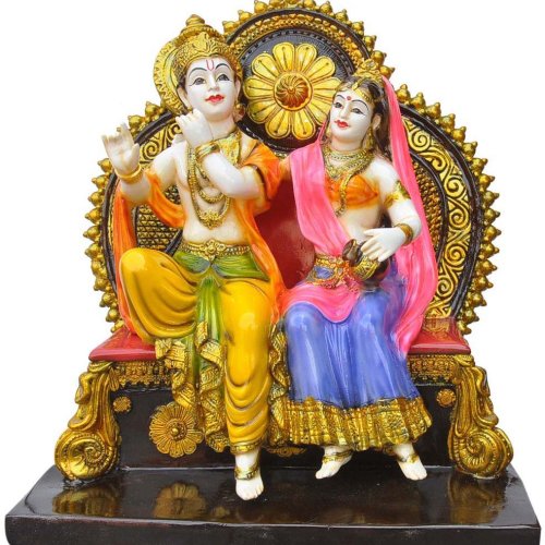 Radha Krishna Sitting Idol Statue