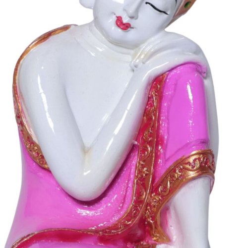 Resting Buddha Pink Peaceful Pose Decor Idol