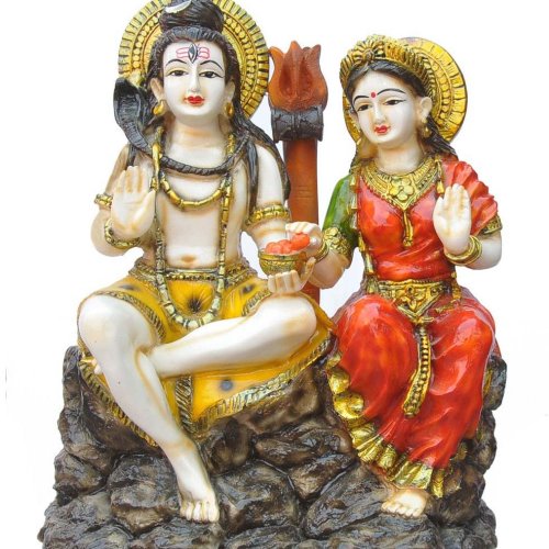 Shiv Parvati Blessing Pose Decorative Idol Statue