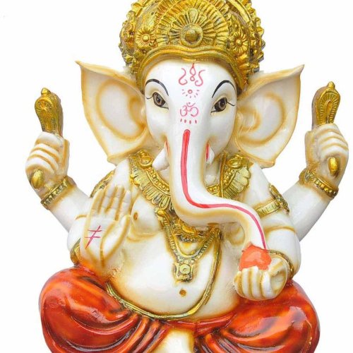 Shree Ganpati Blessing Hand Sitting Idol