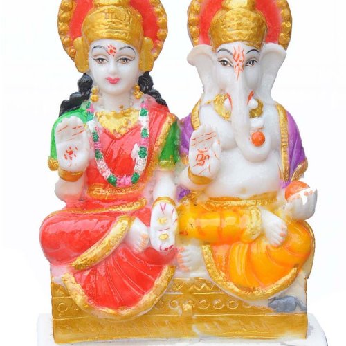 Shree Laxmi Ganesh Blessing Sitting Murti