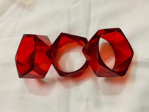 Glossy Red Acrylic Bangles